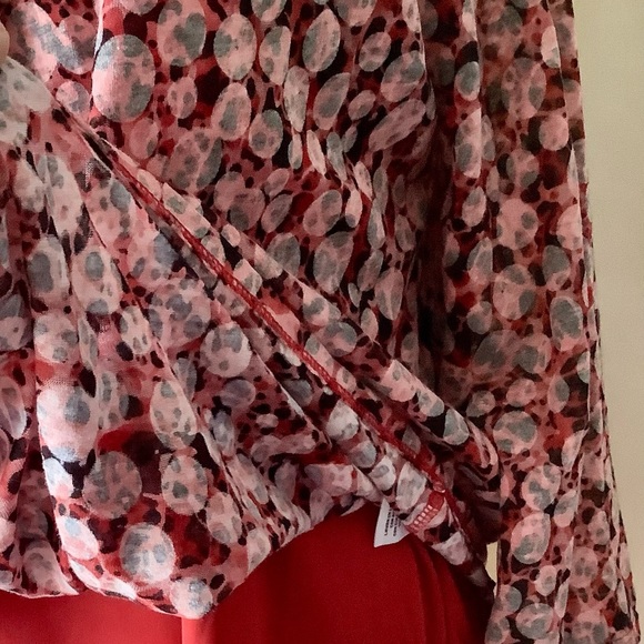 Ruby Rd Red Patterned Blouse - Picture 3 of 3